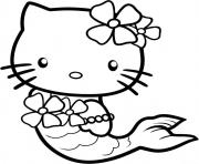 Printable cute hello kitty s as a mermaid6cba coloring pages
