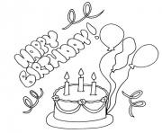 Printable cake happy birthday s freea77a coloring pages