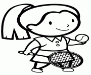 Printable girl tennis s283c coloring pages