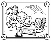 Printable kids playing tennis s02b3 coloring pages