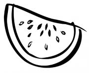 Printable sliced watermelon fruit sbe4b coloring pages