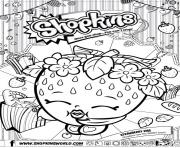Printable shopkins strawberry kiss coloring pages