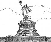 Printable city coloring adult new york statue liberte coloring pages