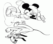 Printable mickey mouse golfing with pluto disney coloring pages