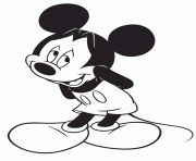 Printable shy mickey mouse blushing disney coloring pages