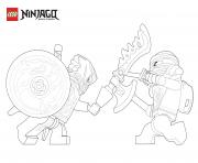 Printable two ninjagos battle mode coloring pages
