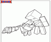 Printable minecraft character and wolves coloring pages