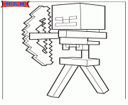 Printable skeleton and arrow from minecraft game coloring pages