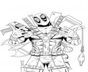 Printable deadpool hight quality hd coloring pages