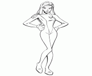 Printable pretty girl x men coloring pages