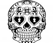 Printable Day of the Day Sugar Skull coloring pages
