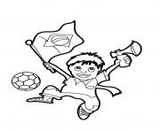 Printable boy and brazil flag coloring pages