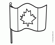 Printable canada flag simple coloring pages