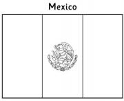 Printable free mexican flag e357 coloring pages