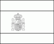 Printable spain flag simple coloring pages