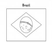 Printable flag s brazil coloring pages