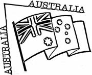 Printable preschool australian flag coloring pages
