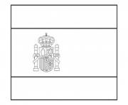 Printable spain flag coloring pages