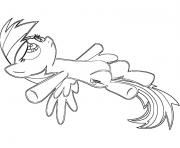 Printable little rainbow dash sleeping coloring pages