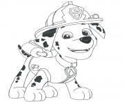 Printable paw patrol marshall draw coloring pages