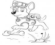 Printable paw patrol chase jumping coloring pages