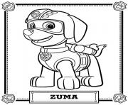 Printable paw patrol zuma coloring pages