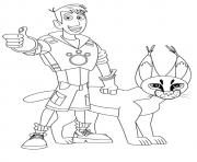 Printable wild kratts martin and cougar coloring pages coloring pages