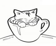 Printable cat in a mug e6ad coloring pages