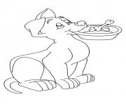 Printable The Pup With His Food Bowl puppy coloring pages