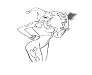 Printable with joker cards harley quinn coloring pages