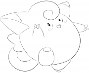 Printable 035 clefairy pokemon coloring pages