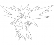 Printable 145 zapdos pokemon coloring pages