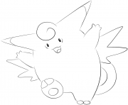 Printable 036 clefable pokemon coloring pages