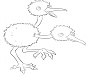Printable 084 doduo pokemon coloring pages