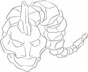 Printable 095 onix pokemon coloring pages