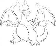 Printable 006 charizard pokemon coloring pages