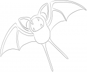 Printable 041 zubat pokemon coloring pages