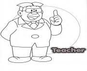 Printable nobitas teacher coloring pages