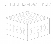 Printable minecraft tnt coloring pages
