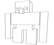 Printable minecraft iron golem coloring pages