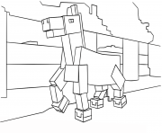 Printable minecraft horse coloring pages