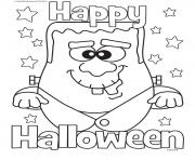 Printable halloween monster happy halloween coloring pages