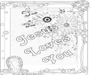 Printable jesus loves you coloring pages