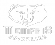Printable memphis grizzlies logo nba sport coloring pages