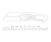 Printable seattle seahawks logo football sport coloring pages
