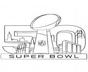 Printable super bowl 2016 football sport coloring pages