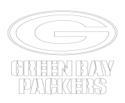 Printable green bay packers logo football sport coloring pages