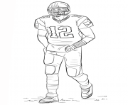 Printable tom brady football sport coloring pages