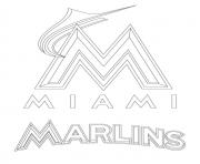 Printable miami marlins logo mlb baseball sport coloring pages