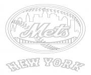 Printable new york mets logo mlb baseball sport coloring pages